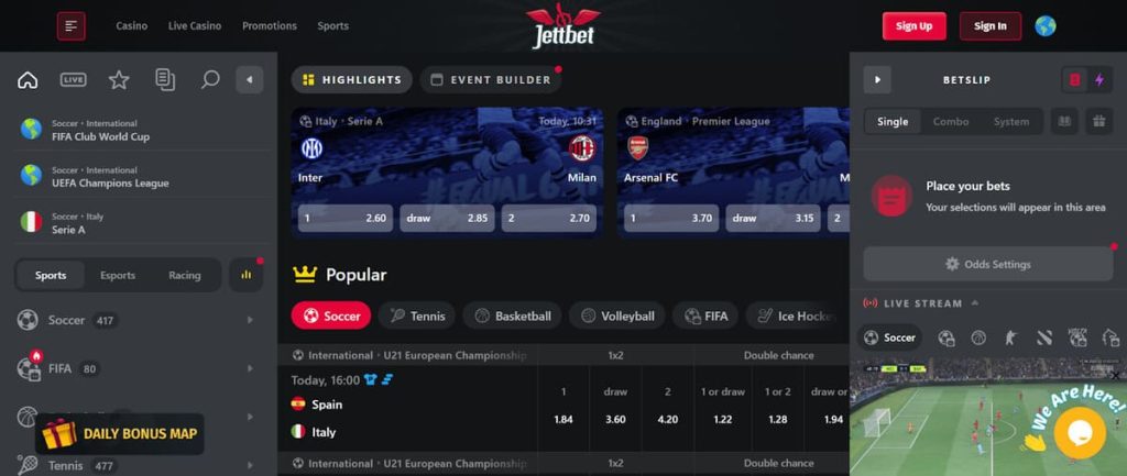 Jettbet Casino paris sportifs